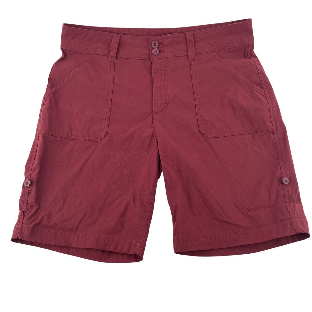 Eddie Bauer Womens 10 Adjustable‎ Rolled Hem Bermuda Shorts Hiking Stretch